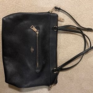 Authentic Black Pebbled Leather Coach Bag
